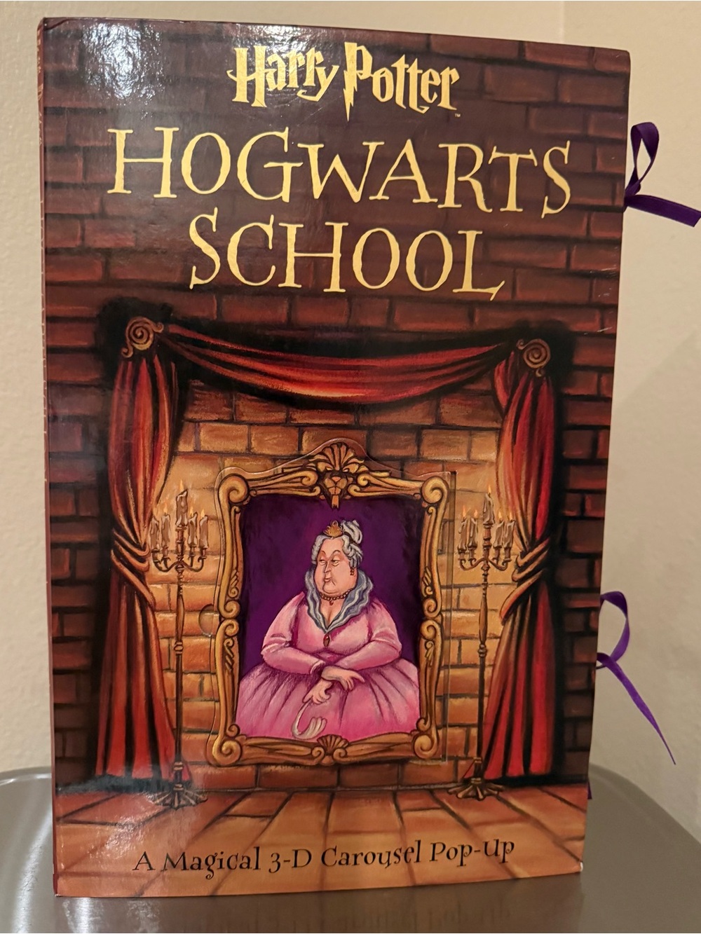Warner Bros. Harry Potter Hogwarts School Pop-Up Book - Purple & Gold